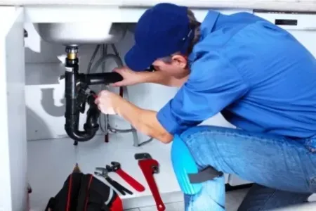 Professional general plumbing repair work in a Houston home